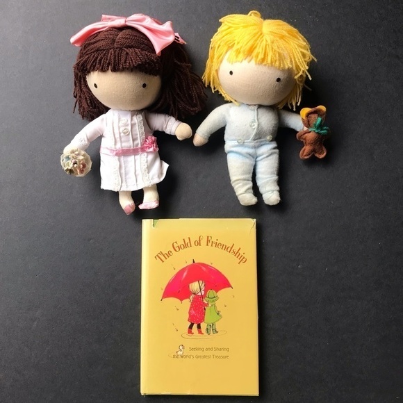 Vintage Joan Walsh Anglund Pair of Dolls and Book Set - Picture 1 of 15